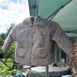 Carter's Plush Sherpa Baby Jacket - Soft Gray